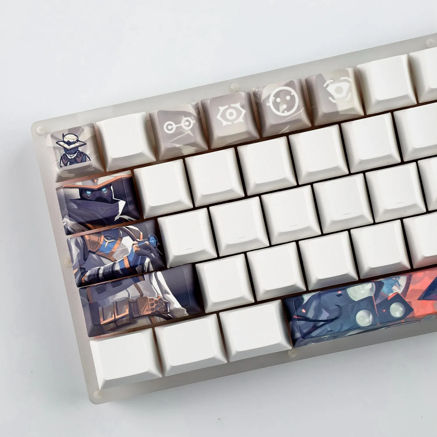 MAIMOOO Valorant Cypher Keycaps 12Keys Cherry Profile PBT Thermal Sublimation Custom Anime Game Keycap for Mechanical Keyboard