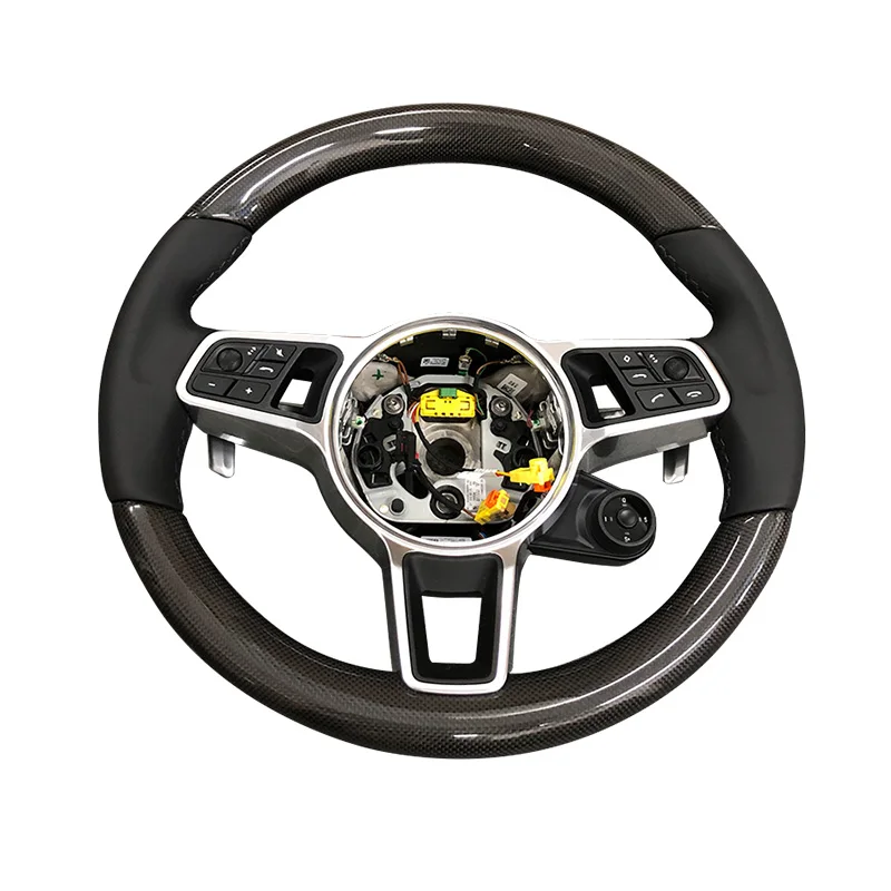 

Carbon Fiber Steering Wheel Upgrade New Condition Replacement Assembly for Por Cayenne 2017-2023 9Y0 Panamera 971