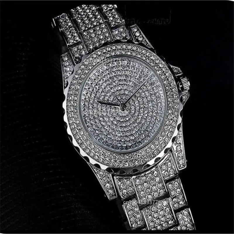 Zegarki damskie moda Bling Casual damski zegar damski kwarcowy złoty zegarek kryształowy diament dla kobiety montre femme zegarek damski