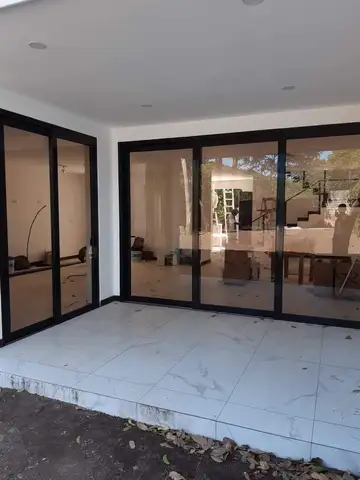 Factory Supply Double Glazed Aluminum Patio Sliding Door Soundproof Glass Exterior Panoramic Modern Garden Entry Glass Door