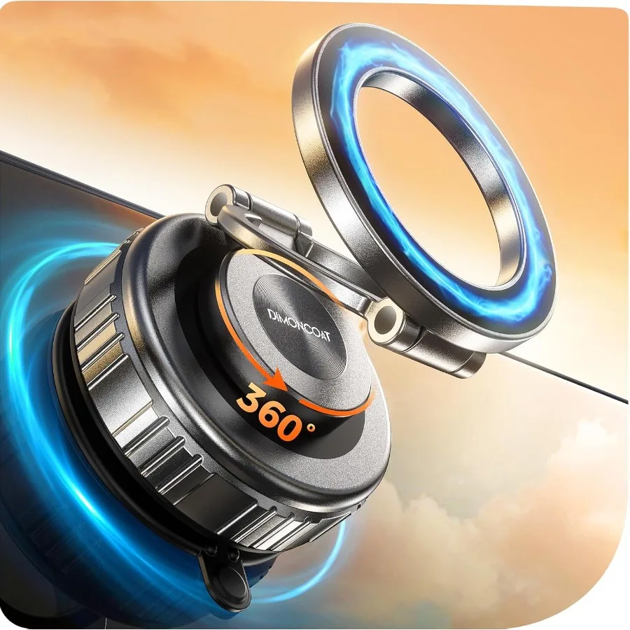 

2026 Upgraded Metal 360 Adjustable Vacuum Suction Cup Phone Mount with 109LB Suction Power for Car Dashboard or Windo