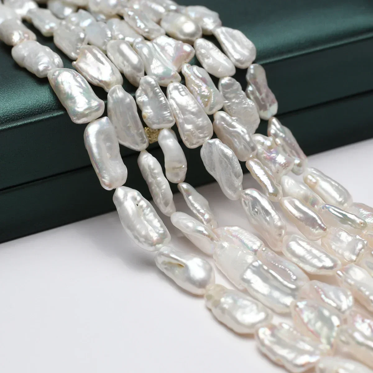 7x18-8x20mm 4A Uniform Size Natural Freshwater Pearl Baroque Pipa Bead Women Gift Jewelry Make DIY Necklace Bracelet Accessories