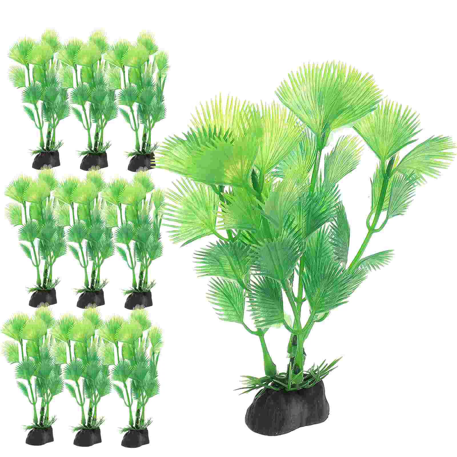 

10 Pcs Aquarium Landscaping Plant Accessories Betta Fish Toys Tank Plants Grass Ornament Plastic Decoration for Aquatic