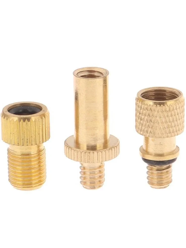 AliExpress NONE 〔E〕Bicycle Valve Adaptors For Road & MTB Bike Tire Pump Copper Inflator Pump Nozzle Kit Presta Schrader Valve Adapter Tube