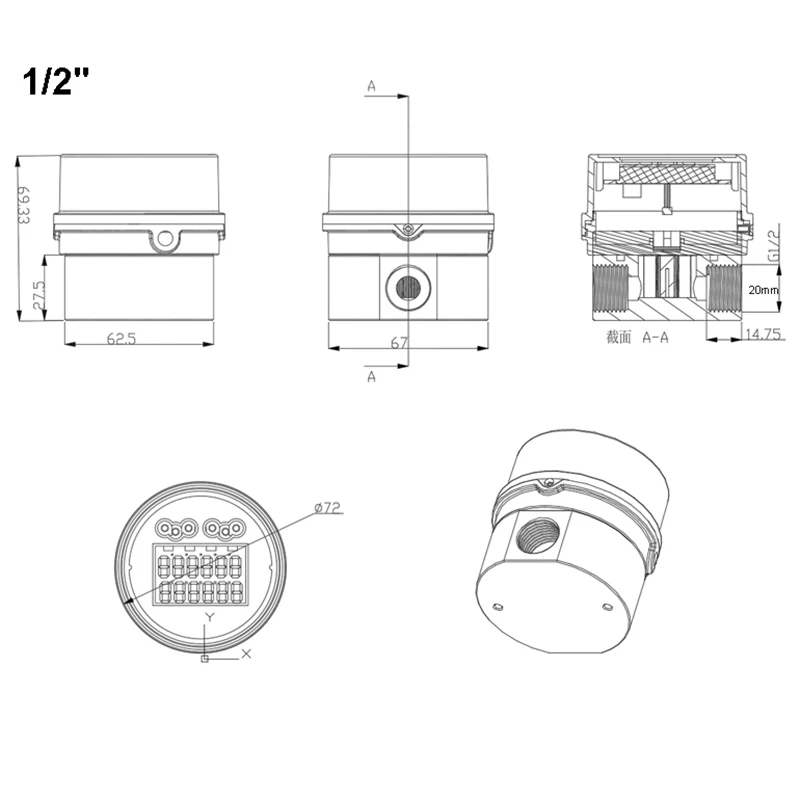 DN15 485 Digital Oval Gear Flow Meter Aluminum Alloy Oil Flow Sensor Hall Sensor For Oil/Milk/Honey