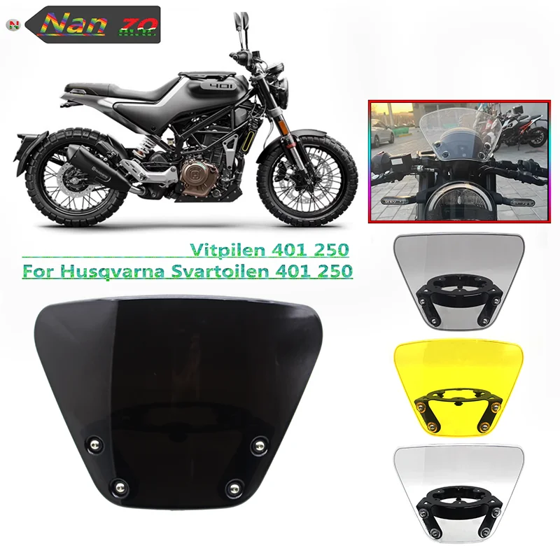 Fit For Husqvarna Svartoilen 401 250 Vitpilen 401 250 2018- Motorcycle Accessories Windshield Viser Visor Deflector WindScreen