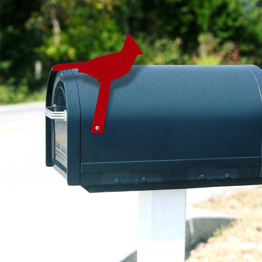 

Acrylic Mailbox Decor Bird Shape Picks Cardinal naments Simple Inserts Yard Sign Garden Stake Weather Resistant Festive Mailbox