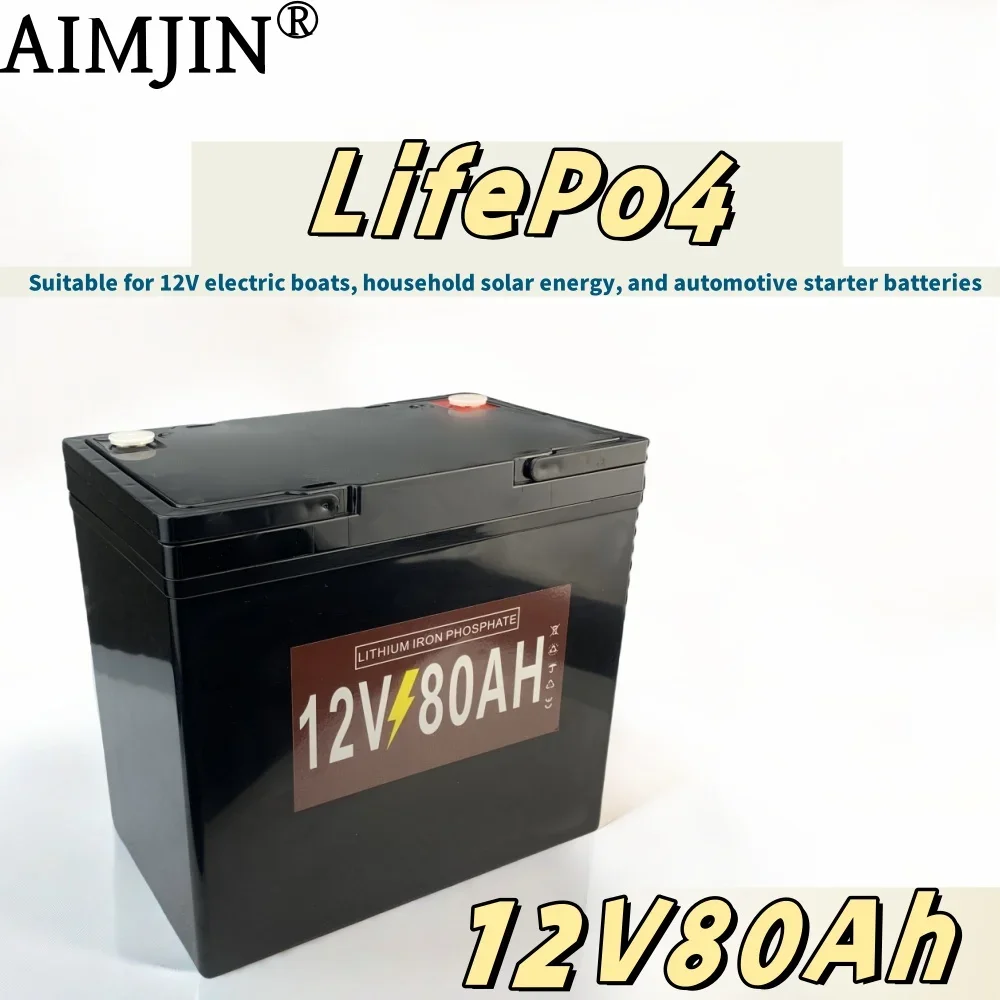 12V 80Ah Lifepo4 Rechargeable Battery Pack for Children's Toy Car, Solar Street Lights Andother Small Equipment Power Supply