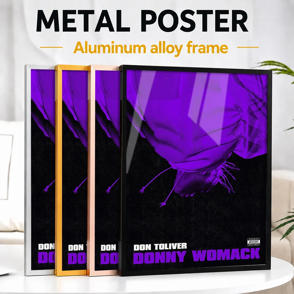 Don Toliver Donny Womack Album Cover Framed Metal Print Customized Recording Tribute Wall Art For Music Fans Decorating Home Bar