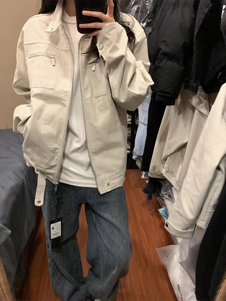 

Cleanfit ort Stand Collar Men's Jaet Spring Autumn American Retro Multi ket Harrington Workwear Jaet Outerwear