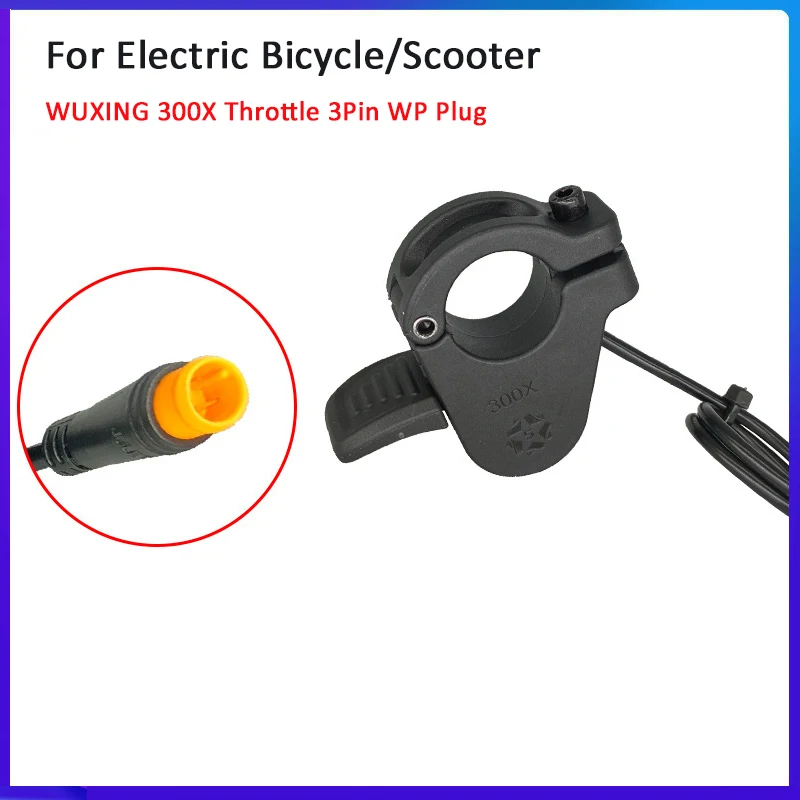 WUXING 300X Thumb Throttle for Electric Bicycle Scooter Ebike Accelerator 24V 36V 48V 72V Right/Left Hand Universal Accessory