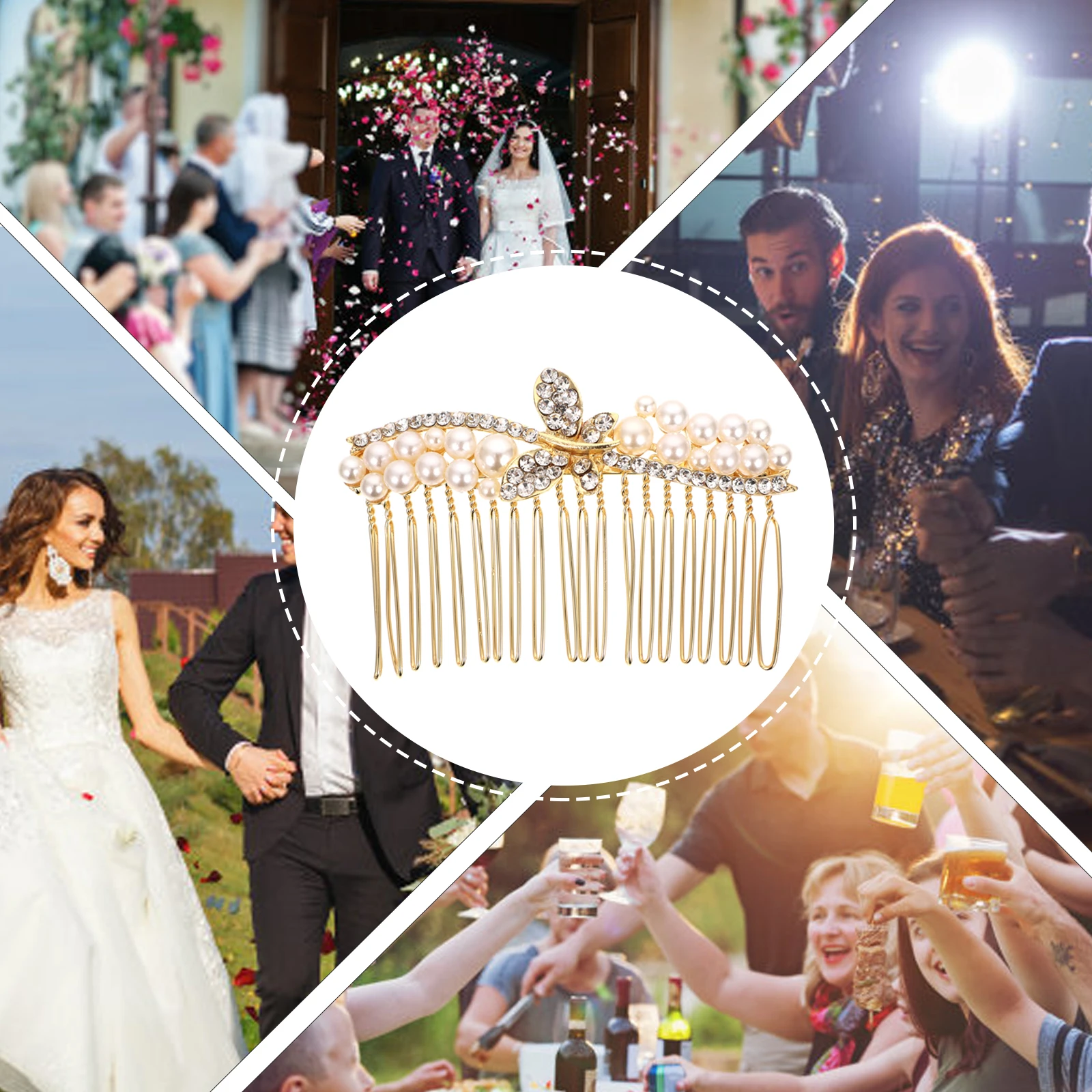 

Rhinestone Hair Lightweight Wedding Accessories Bridal Side Comb Fit Wedding Bridal Hair Accessories Outfits Hairstyles Prom