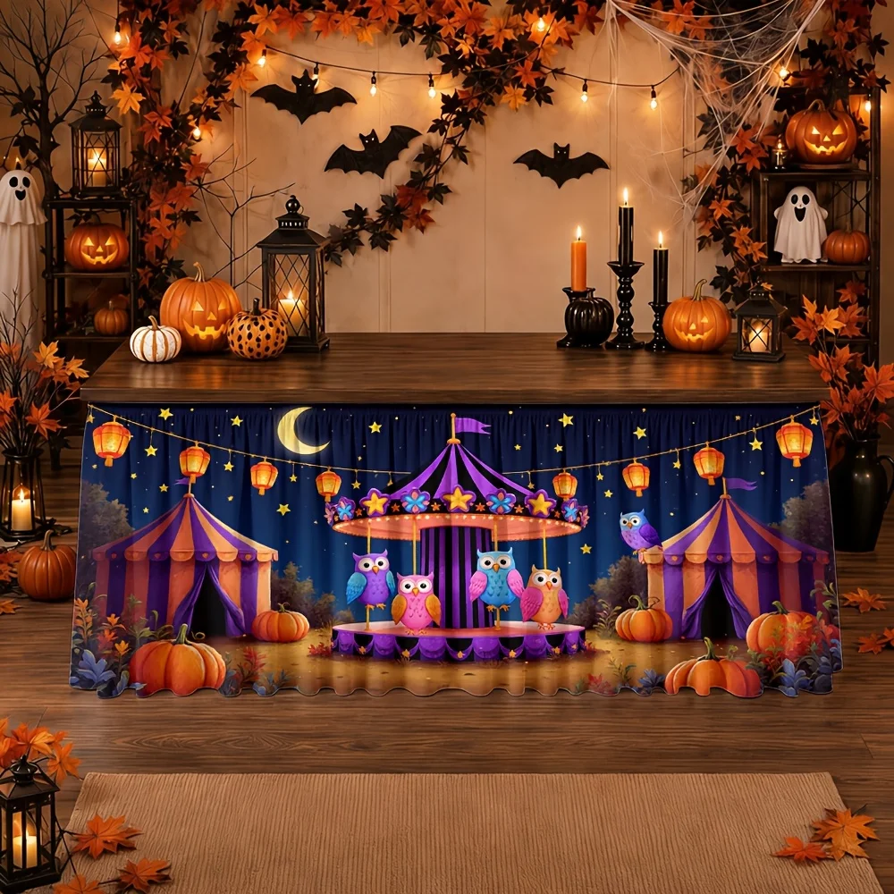 Table skirt/tableskirt fantasy circus, magic night market, halloween, autumn, send a tablecloth/tablecove 1pc