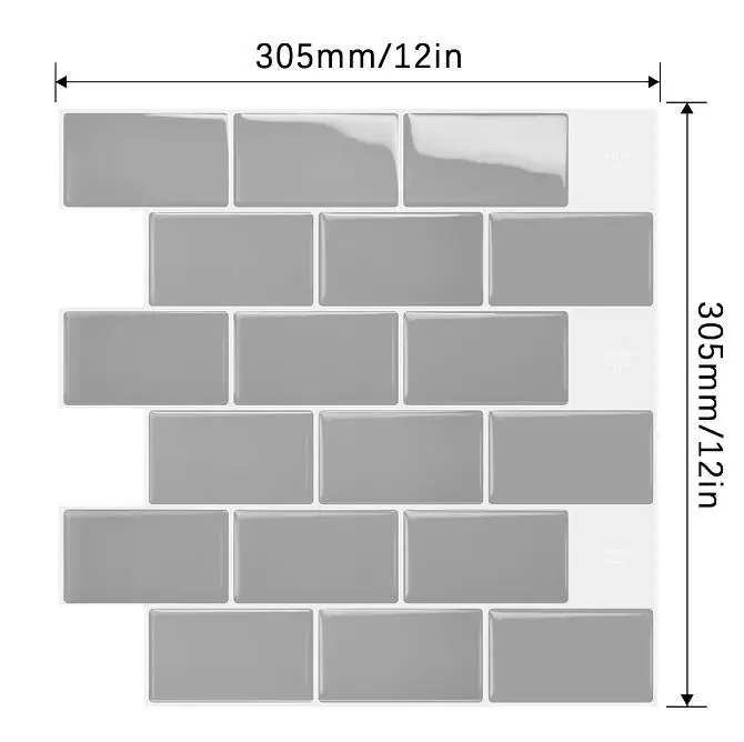

3D Epoxy Resin Waterproof Wall Sticker Self Adhesive Kitchen Backsplash Tiles Oil Proof Peel Stick For Bathroom