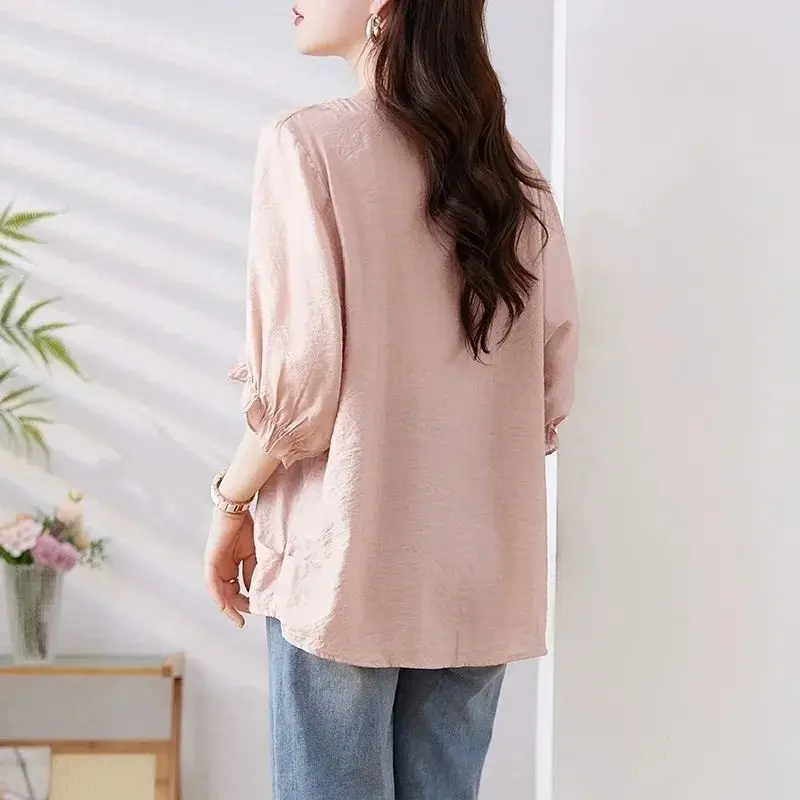 Losse ronde T-shirt plus size zomer nieuw bedrukt casual top voor grote maten vrouwen comfortabel losvallend model