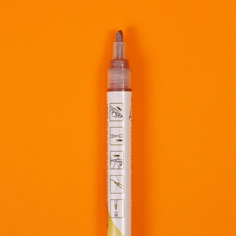 DXAB Point Metallic Markers for Rock Painting, Black Paper, Card Making