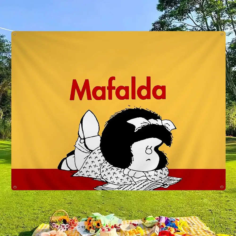 M-Mafalda Retro Flags Multiple Choice Living Studio Booth Interior Decoration Banner
