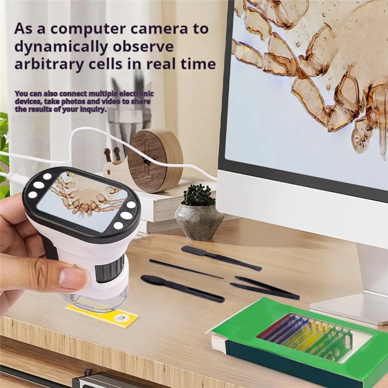 ELEC-microscope électronique numérique avec affichage pour loupe haute définition jouets d'enseignement scientifique cadeau pour les enfants