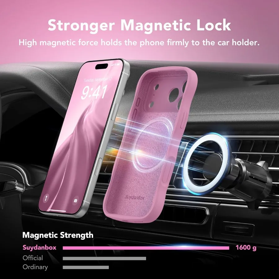 حافظة هاتف واقية مغناطيسية مع درع كاميرا كامل وتصميم مقاوم للصدمات لهاتف iPhone 17 Pro 6.3 متوافق مع MagSafe Cute