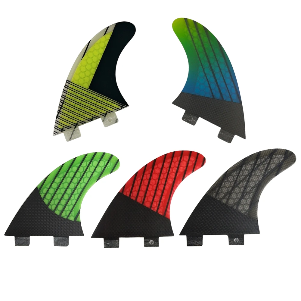 M Surfboard Fins UPSURF FCS 1 Fins G5 3pcs Surf Fins Fiberglass Carbon Fins Double Tabs New Surfing Stabilizer