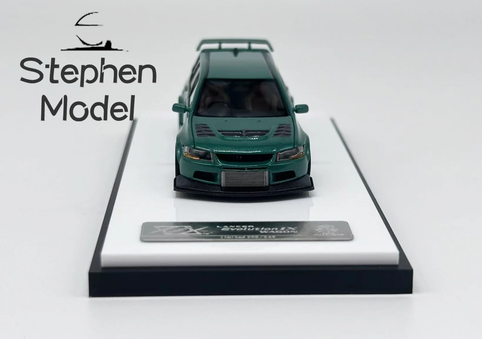 خطأ 404 1:64 EVO Lancer Evolution 9 lX نموذج سيارة من الراتنج الأخضر #5