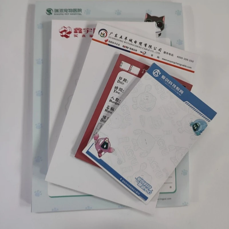 Personalizowane papierki do notatek z LOGO firmy, drukowanie papieru na głowicy listu na zamówienie dla spotkań hotelowych, listów i notatek. — zdjęcie produktu 5