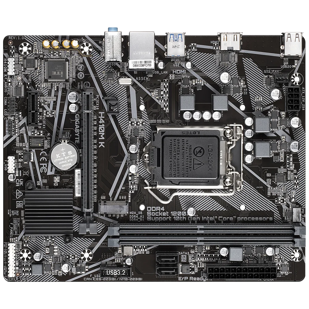 جيجابايت H410M-K سطح المكتب إنتل H410 H410M DDR4 اللوحة LGA 1200 i7/i5/i3 USB3.0 M.2 SATA3