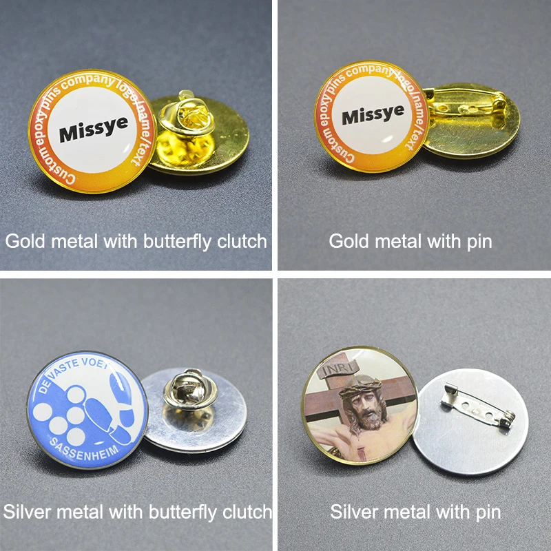 

50pcs/lot Shirley custom metal badges lapel pins métal Printed label pins with epoxy doming customize school emblem custom gift