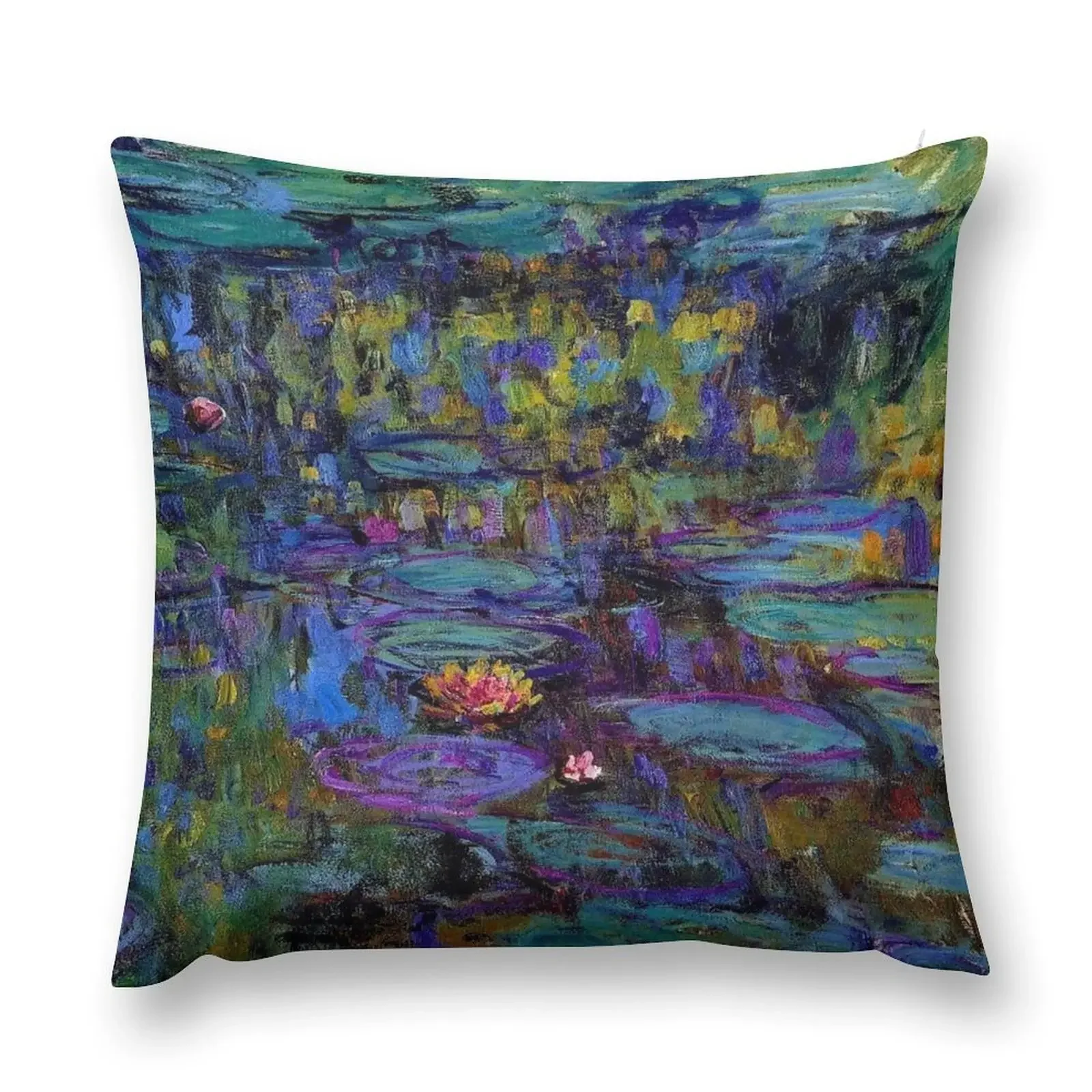 Monet Water Lilies Throw Pillow Luxury Cushion Cover ornamental pillows for living room pillow