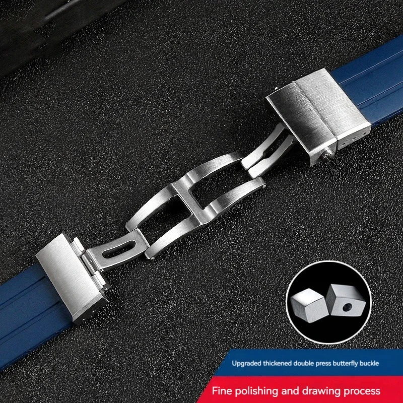 22mm 23mm Curved end watchband For Mido M005430A M005614A Waterproof rubber watchband for Citizen blue angel silicone strap