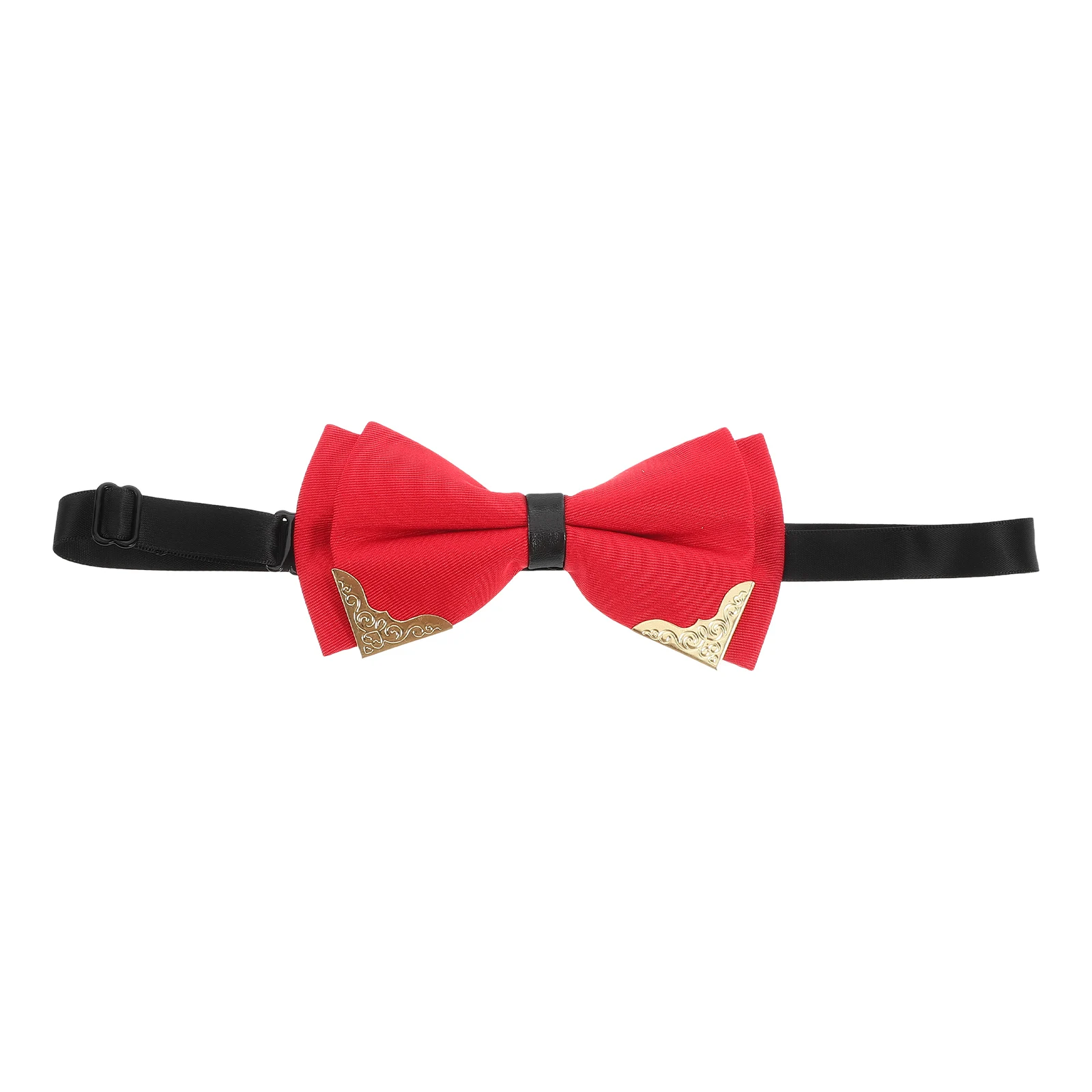 

Metal Trim Bow Tie White Color Korean Design Wedding Groomsmen Formal Events Pre-tied Neckties Men Accessories