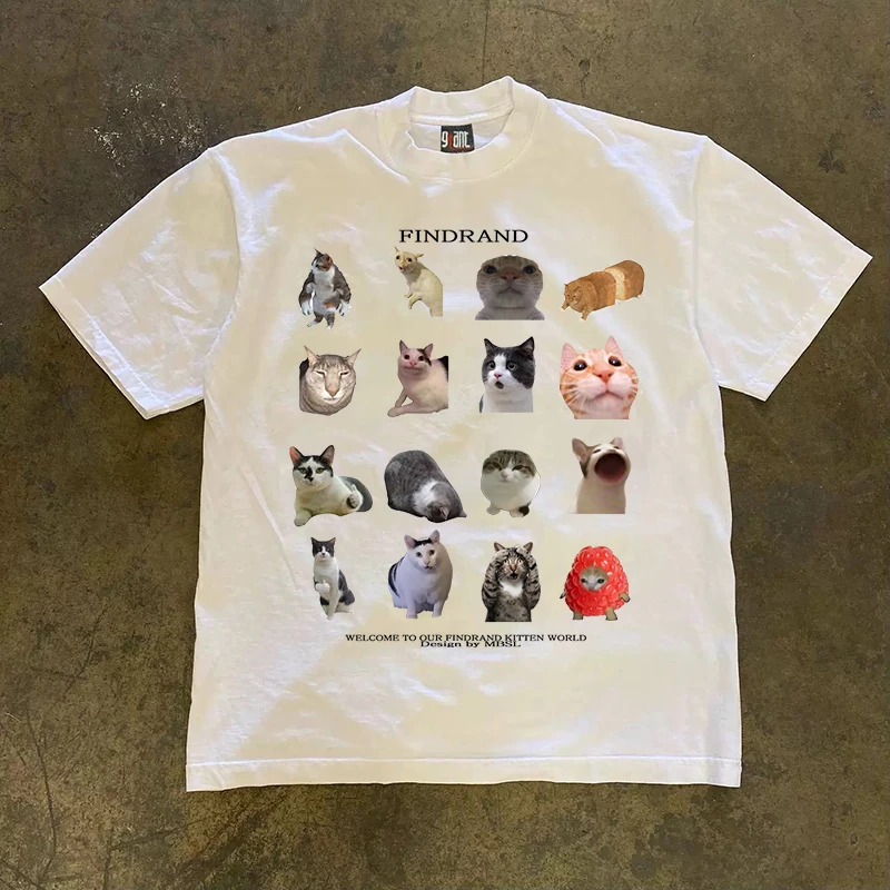 

Summer American Sle Retro Ort Sve T-irt Ex Casual Wearable Top Ins Sle Printed Tagl Clothing