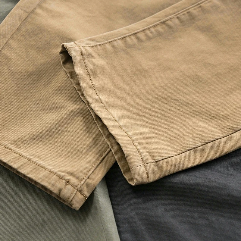 

Men's Workwear Cotton Pants Straight Leg Loose Fit Casual Trousers for Construction Workers And Ws Durable And Wear-resi...