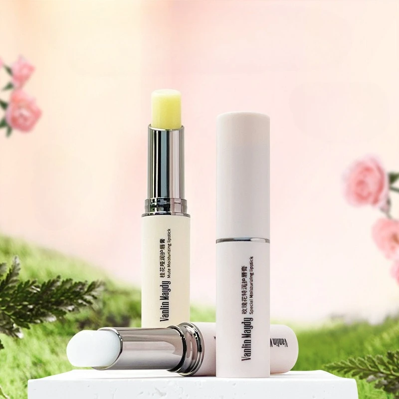 로즈 오스만투스 보습 립밤 매트 베이스 건조하고 갈라진 입술을 위한 수분 공급 및 복구 무색 마무리 남녀 공용 데일리 케어