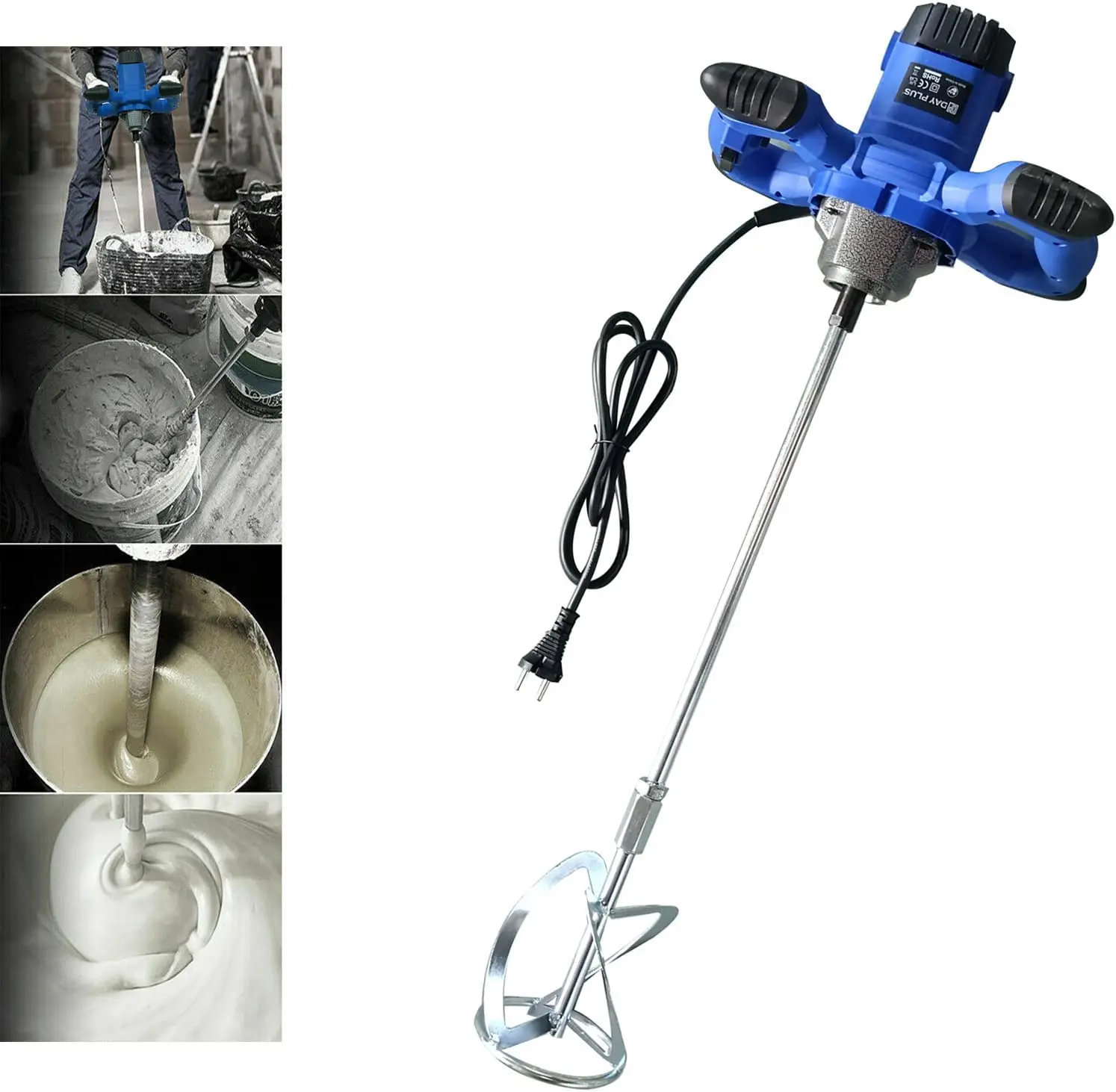 Batidora eléctrica multifunción 500W 6 cuchillas para smoothies jugos hielo comida bebé frutas verduras cocina fácil limpieza