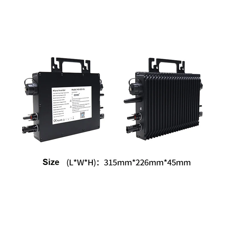 800W Grid Connected PV System IP66 Waterproof WIFI Network Suitable For Balcony Solar System Home On Grid PV Kit