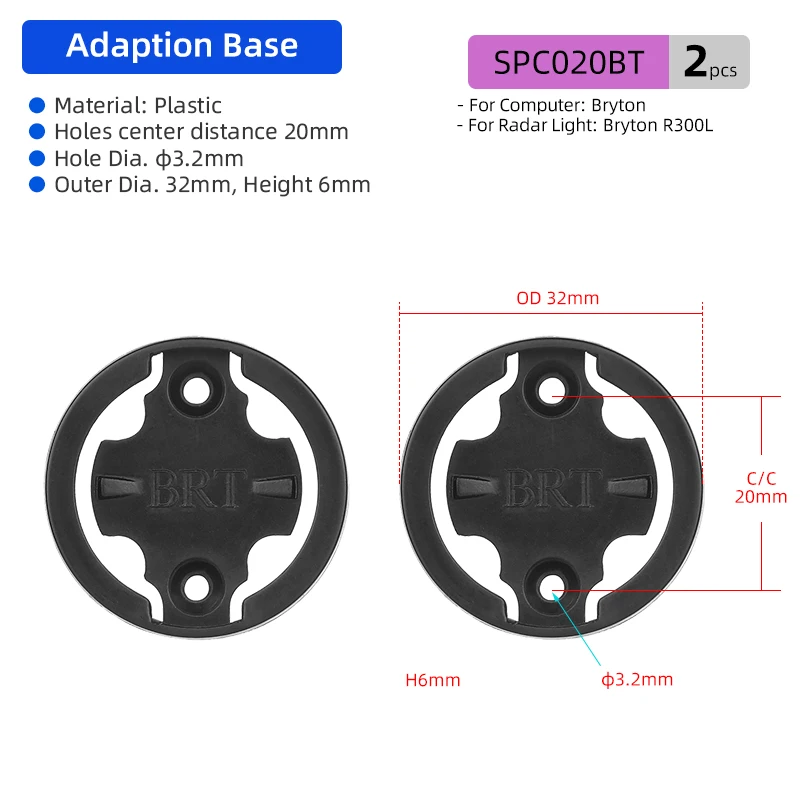 2 teil/satz Computer Mount Basis für Garmin/Magene/Bryton/Wahoo Passt Radar RTL515/Magane L508 /Bryton R300L Zyklus Ersatz Einsätze