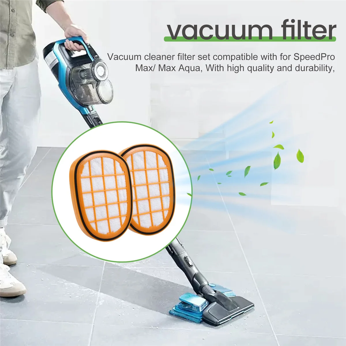 Комплект из 4 фильтров для ручного пылесоса Philips SpeedPro Max Aqua FC6812 FC6813 FC6822 FC5005/01 Сменные фильтрыA83X