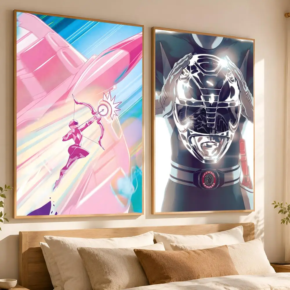 P-P-Power R-Rangers Poster Matte Self-Adhesive Wall Art Print Living Room Bedroom Home Wall Decor
