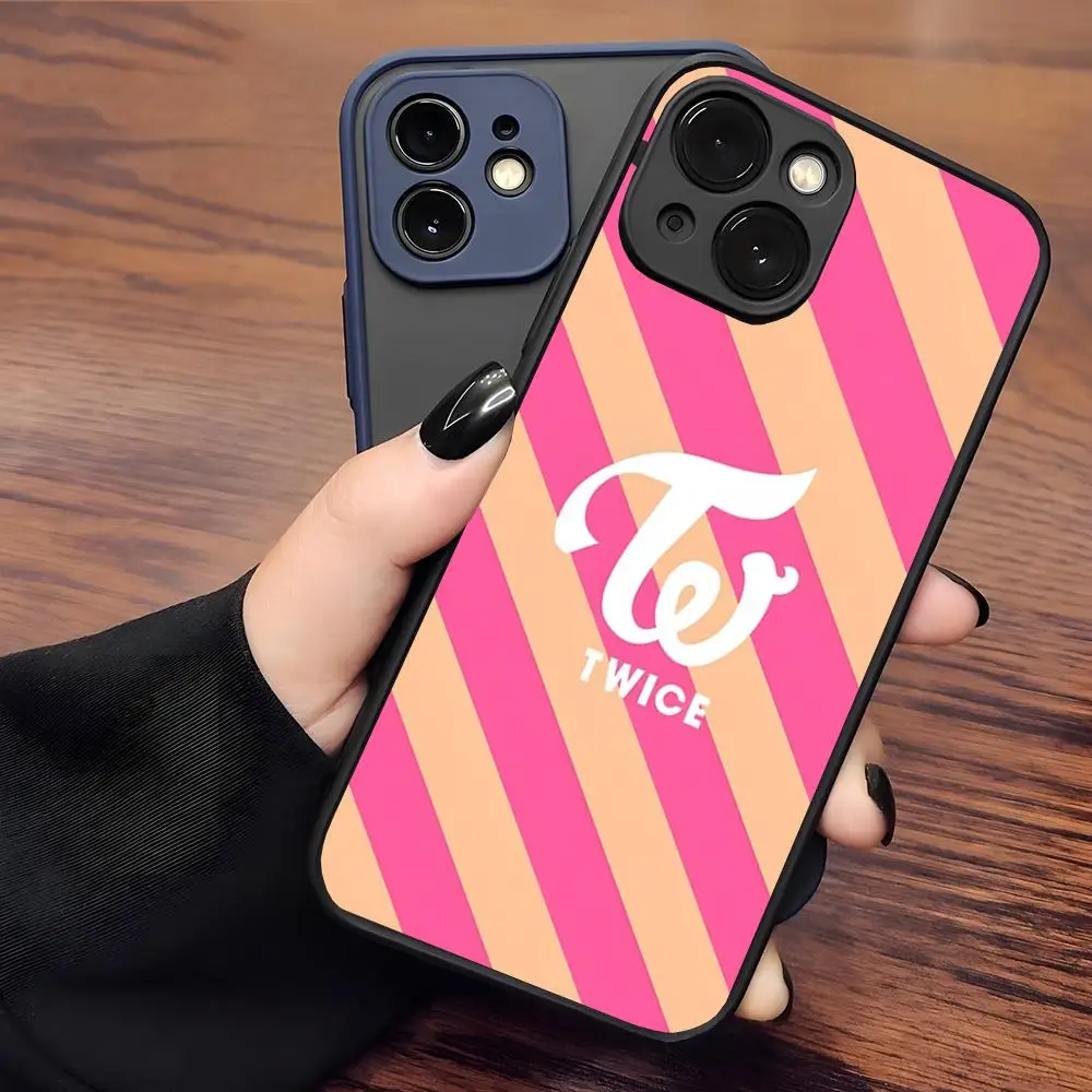 Korean KPOP Girl Group TWICE Phone Case Matte Transparent For 15 iPhone 12 11 13 Pro Max X XR XS 8 SE Plus Luxury Back Cover