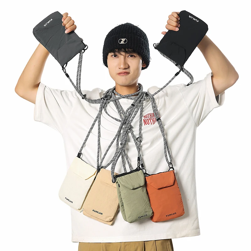 

Nylon Lightweight Mobile Phone Crossbody Bag for Men and Women, Simple and Versatile Shoulder Bag, Available in Multiple Colors, Small Bag for Daily Travel
