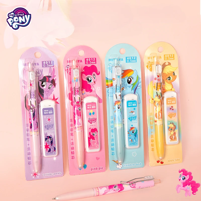 

Набор автоматических карандашей My Little Pony 0,5 мм, креативные студенческие канцелярские принадлежности с героями мультфильмов, милый кавайный подарок на Рождество и день рождения