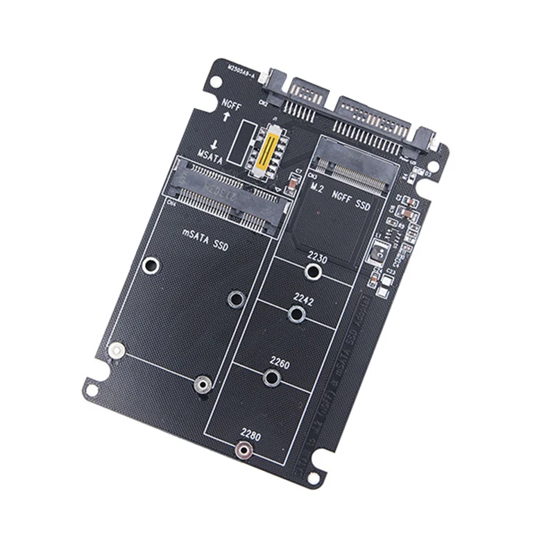 M.2/mSATA to SATA Adapter M.2 NGFF mSATA SSD to SATA3.0 2.5