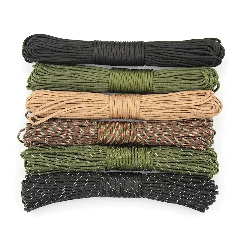 3M/5M/8M Dia.4mm 7 Stand Cores Paracord for Survival Parachute Cord Lanyard Camping Climbing Camping Rope Hiking Clothesline