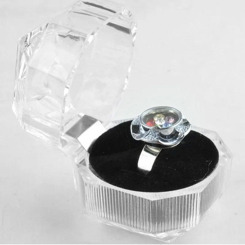 Clear Acrylic Ring Box Earring Jewellery Box for Case Organiser for Earrings Jewelry Ring Display Box 3 C