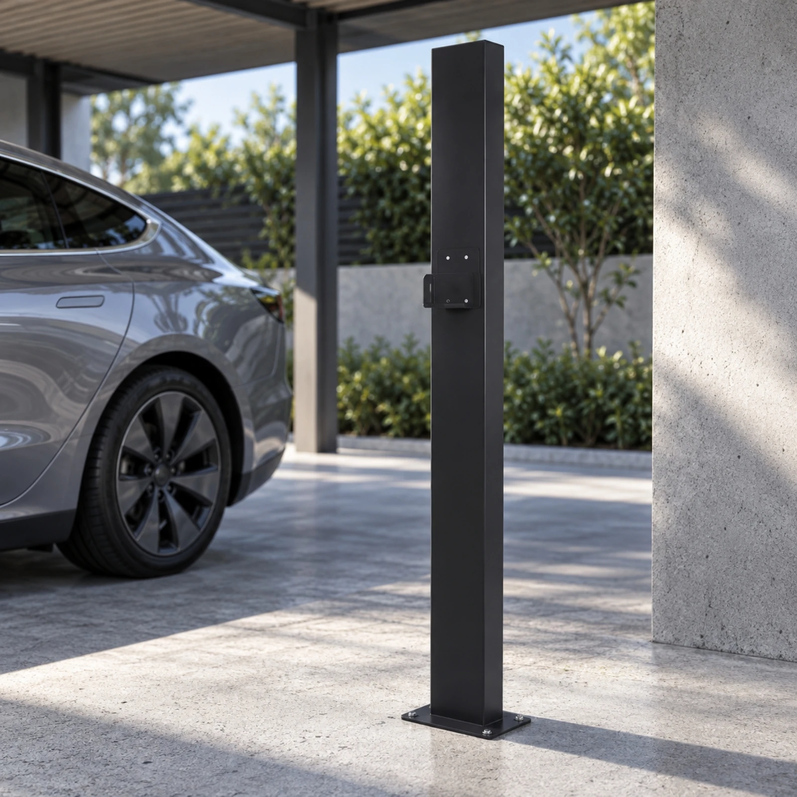 EV Charger Pedestal Slim Freestanding Vertical Charging Station Pedestal Upright Charger Support Column Long-Lasting Slimline