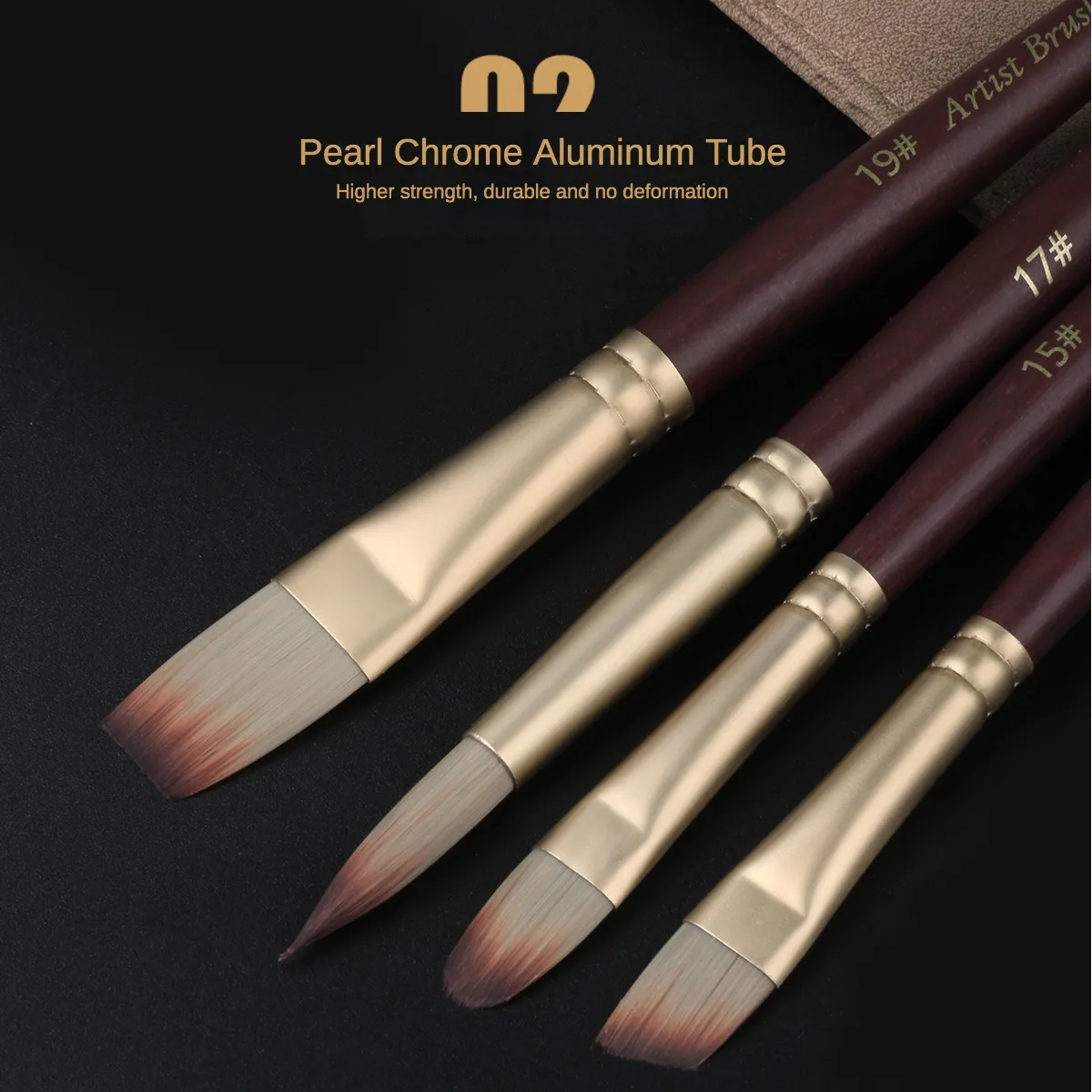 24 pcs high quality nylon hair paint brush set portable simulated leather cloth bag oil painting brush watercolor artist supply