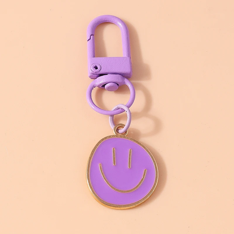 Lovely Smile Face Keychain Emoticon Keyring Pendants for Men Women Key Holder Handbag Decor Pendant DIY Jewelry Gifts
