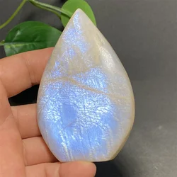 Natural Blue Moonstone Crystal Ornament Hand Polished Free Form Torch Home Decor Holiday Gift