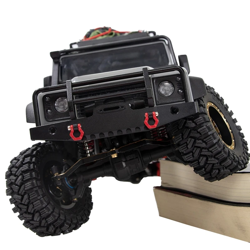 Parachoques delantero y trasero de Metal con gancho de remolque para TRX4M Defender 1/18 coche trepador de control remoto actualización piezas de repuesto Accesorios